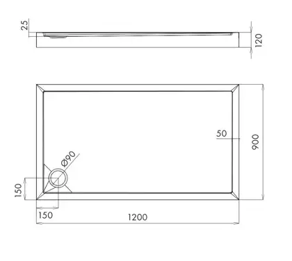 піддон Omnires Camden 90x120 (CAMDEN90/120/PBP)
