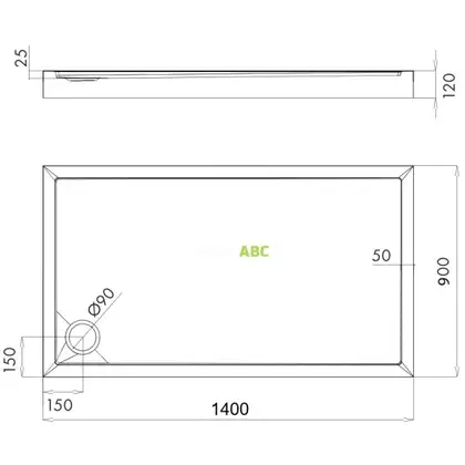 піддон Omnires Camden 90x140 (CAMDEN90/140/PBP)