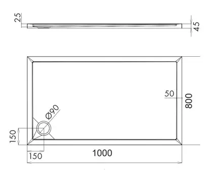 піддон Omnires Merton 80x100 (MERTON80/120/PBP)