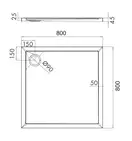 піддон Omnires Merton 80x80 (MERTON80/KBP)