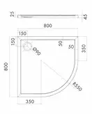піддон Omnires Merton 80x80 (MERTON80/OBP)