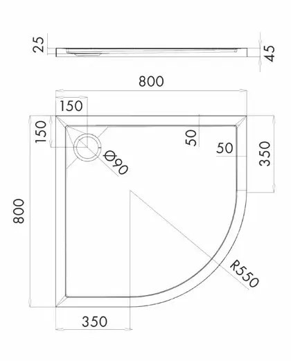 піддон Omnires Merton 80x80 (MERTON80/OBP) піддон Omnires Merton 80x80 (MERTON80/OBP)