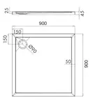 піддон Omnires Merton 90x90 (MERTON90/KBP)