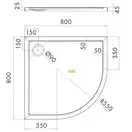піддон Omnires Merton 90x90 (MERTON90/OBP)