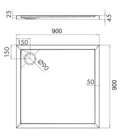 піддон Omnires Merton 90x90 (MERTON90/KBP) піддон Omnires Merton 90x90 (MERTON90/KBP)
