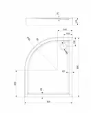 піддон Omnires Riverside 80x90 (Riverside80/90/PBP) (RIVERSIDE80/90/PBP)