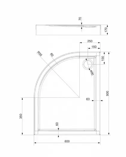 піддон Omnires Riverside 80x90 (Riverside80/90/PBP) (RIVERSIDE80/90/PBP) піддон Omnires Riverside 80x90 (Riverside80/90/PBP) (RIVERSIDE80/90/PBP)
