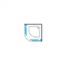 душова кабіна Omnires Bronx 80x90см безпечне скло, хром (S203080/90CRTR)