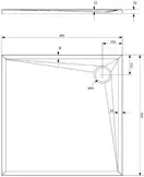 піддон Omnires Stone 80x80 (STONE80/KBL)