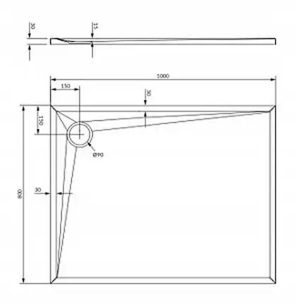піддон Omnires Stone 80x100 (STONE80/100BL) піддон Omnires Stone 80x100 (STONE80/100BL)