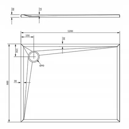 піддон Omnires Stone 80x120 (STONE80/120BM) піддон Omnires Stone 80x120 (STONE80/120BM)