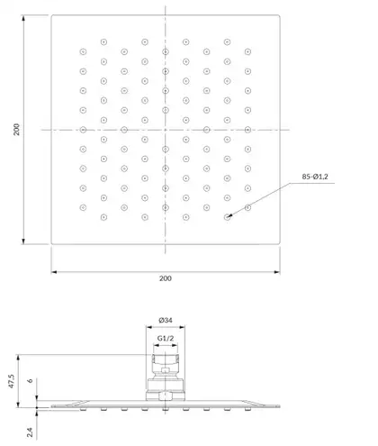 верхній душ Omnires Ultra Slimline chrome 20x20 cm (WGU220/KCR) верхній душ Omnires Ultra Slimline chrome 20x20 cm (WGU220/KCR)