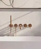 смеситель для ванны Omnires Y на 5 отверстий brushed copper (Y1237/1CPB)