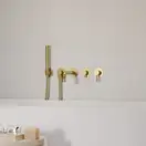змішувач для ванни Omnires Y на 5 отворів brushed gold (Y1237/1GLB)