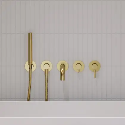 змішувач для ванни Omnires Y на 5 отворів brushed gold (Y1237/1GLB) змішувач для ванни Omnires Y на 5 отворів brushed gold (Y1237/1GLB)