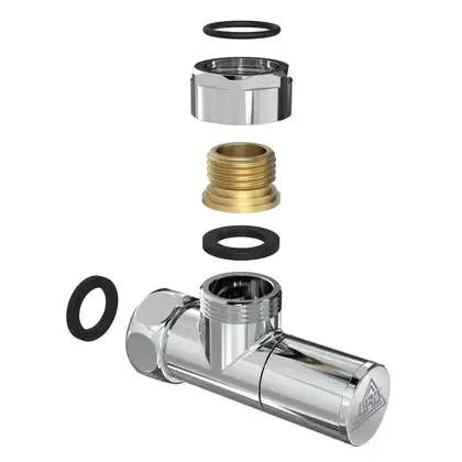 Кран кутовий Laris 1/2" - 3/4" Звичайний + ексцентрики 2шт. (LX-8202) (71401041) Кран кутовий Laris 1/2" - 3/4" Звичайний + ексцентрики 2шт. (LX-8202) (71401041)