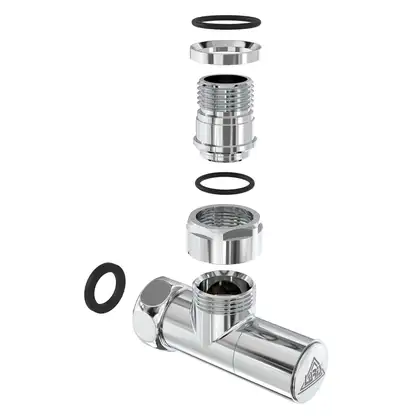 Кран кутовий Laris Звичайний 1/2" - 3/4" + ексцентрики 2шт. (LX-4701) (71401061) Кран кутовий Laris Звичайний 1/2" - 3/4" + ексцентрики 2шт. (LX-4701) (71401061)