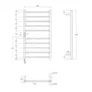 Сушка для рушників електрична Volle Campo L 120W, 50 х 90 см, білий глянсовий (ПІДКЛЮЧЕННЯ ЗЛІВА) 9210.000107