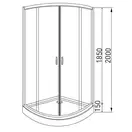 Душова кабіна Volle Fiesta 90 х 90 х h185 см (профіль - хром, скло - прозоре) 10-22-157glass