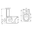 Унітаз-компакт Volle Fiesta New з сидінням Slim Soft Close 13-77-323