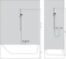 Душова штанга Hansgrohe Unica Classic 65 см із душовим шлангом Sensoflex 160 см (колір - шліфований нікель) 27617820