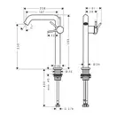 Hansgrohe Tecturis S Смеситель для раковины, матовая бронза (73370140)