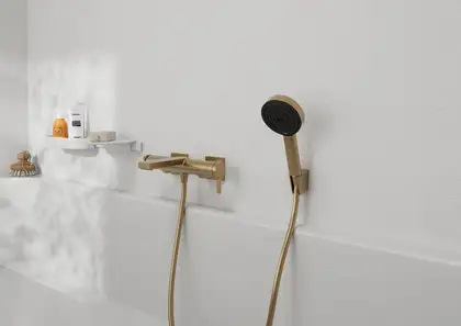 Лійка для душу Hansgrohe Pulsify Select (колір - шліфована бронза), 3 види струменя Relaxation 24110140