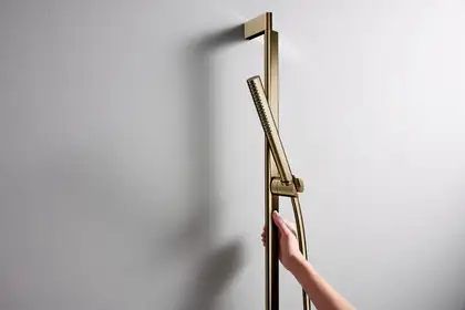 Лійка для душу Hansgrohe Pulsify S 100 1jet EcoSmart+ (колір - шліфована бронза) 24126140 Лійка для душу Hansgrohe Pulsify S 100 1jet EcoSmart+ (колір - шліфована бронза) 24126140