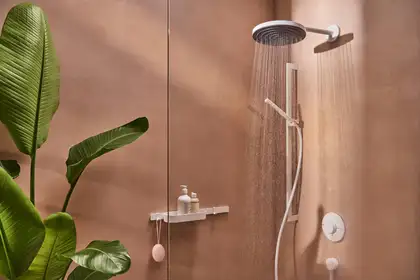 Душовий гарнітур Hansgrohe Pulsify S 100 1jet EcoSmart+ зі штангою 90 см (колір - білий матовий) 24383700 Душовий гарнітур Hansgrohe Pulsify S 100 1jet EcoSmart+ зі штангою 90 см (колір - білий матовий) 24383700