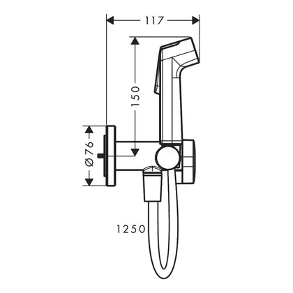Hansgrohe Bidette 1jet S EcoSmart+ Гігієнічний душ, бронза (29232140)