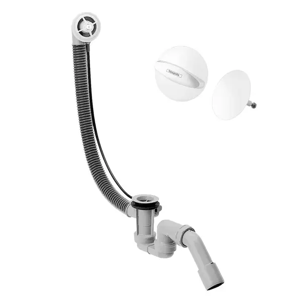 Злив-перелив Hansgrohe Flexaplus для ванни в комплекті із зовнішньою частиною (колір - білий матовий) 58185700+58140180 Злив-перелив Hansgrohe Flexaplus для ванни в комплекті із зовнішньою частиною (колір - білий матовий) 58185700+58140180