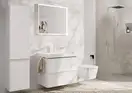 Змішувач для раковини 150 CoolStart EcoSmart+ Hansgrohe Tecturis E (колір - білий матовий), з донним клапаном 73053700