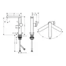 Hansgrohe Tecturis E Смеситель для раковины, шлифованная бронза (73060140)