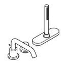 Hansgrohe Tecturis S Смеситель на борт ванны, белый матовый (73447700)