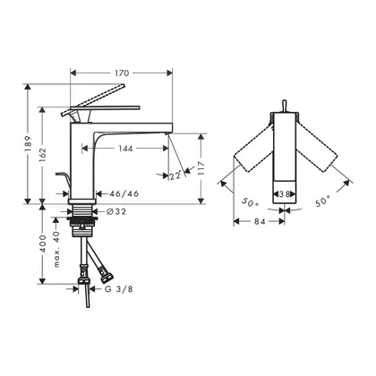 Hansgrohe Tecturis E Змішувач для раковини, чорний матовий (73010670) Hansgrohe Tecturis E Змішувач для раковини, чорний матовий (73010670)