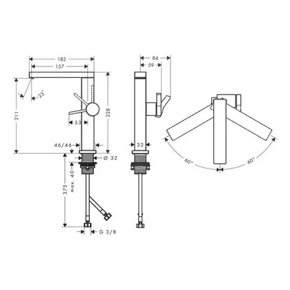 Hansgrohe Tecturis E Смеситель для раковины, шлифованная бронза (73060140)