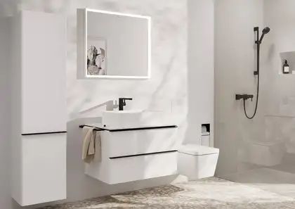 HANSGROHE Tecturis E Змішувач для раковини, чорний матовий (73072670) HANSGROHE Tecturis E Змішувач для раковини, чорний матовий (73072670)