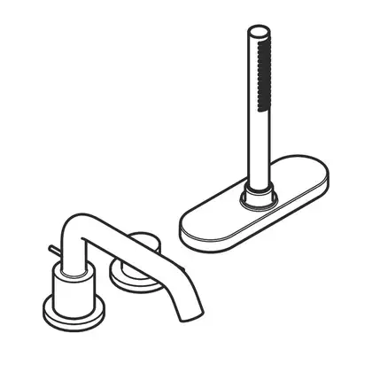 Hansgrohe Tecturis S Смеситель на борт ванны, белый матовый (73447700)