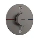 Термостат на 2 потребителя со встроенной защитной комбинацией EN 1717 Hansgrohe ShowerSelect Comfort S (цвет - матовый чёрный хром) 15556340