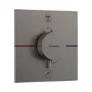 Термостат на 2 потребителя со встроенной защитной комбинацией EN 1717 Hansgrohe ShowerSelect Comfort E (цвет - матовый чёрный хром) 15578340