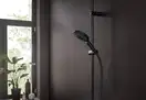 Лейка для душа Hansgrohe Raindance Select S PowderRain (цвет - чёрный матовый), 3 вида струи 26014670
