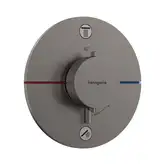 Термостат на 2 потребителя со встроенной защитной комбинацией EN 1717 Hansgrohe ShowerSelect Comfort S (цвет - матовый чёрный хром) 15556340