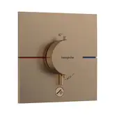 Термостат скрытого монтажа на 1 потребитель и дополнительный выход Hansgrohe ShowerSelect Comfort E (цвет - шлифованная бронза) 15575140