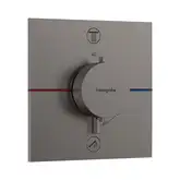 Термостат на 2 потребителя со встроенной защитной комбинацией EN 1717 Hansgrohe ShowerSelect Comfort E (цвет - матовый чёрный хром) 15578340