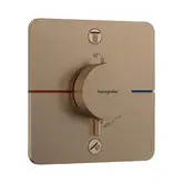 Термостат на 2 потребителя со встроенной защитной комбинацией EN 1717 Hansgrohe ShowerSelect Comfort Q (цвет - шлифованная бронза) 15586140