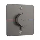 Термостат на 2 потребителя со встроенной защитной комбинацией EN 1717 Hansgrohe ShowerSelect Comfort (цвет - матовый чёрный хром) 15586340