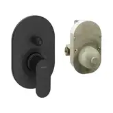 Смеситель для ванны Hansgrohe Rebris S (цвет - чёрный матовый), в комплекте со встраиваемой частью 72448670