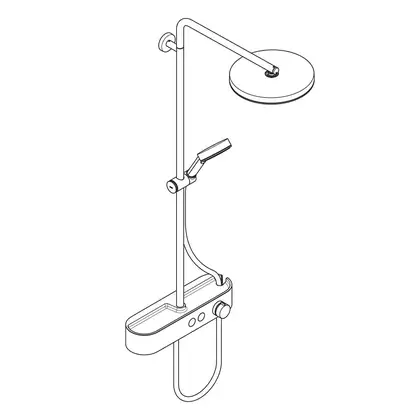 Hansgrohe Pulsify Showerpipe 260 1jet, чорний матовий (24220670) Hansgrohe Pulsify Showerpipe 260 1jet, чорний матовий (24220670)