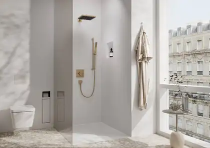 Лейка для душа Hansgrohe Pulsify E 100 1jet EcoSmart+ (цвет - шлифованная бронза) 24321140