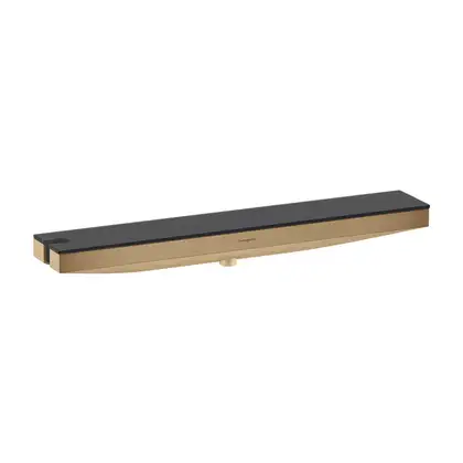 Настенный держатель Porter 500 с полкой левый Hansgrohe Porter E (цвет - шлифованная бронза) 26843140